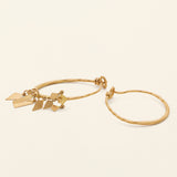 ATHEN CREOLE WITH PENDANT-18K gold