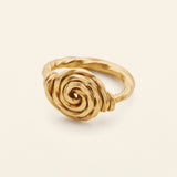 SWIRL RING LARGE-18K gold