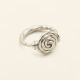 SWIRL RING LARGE - silver
