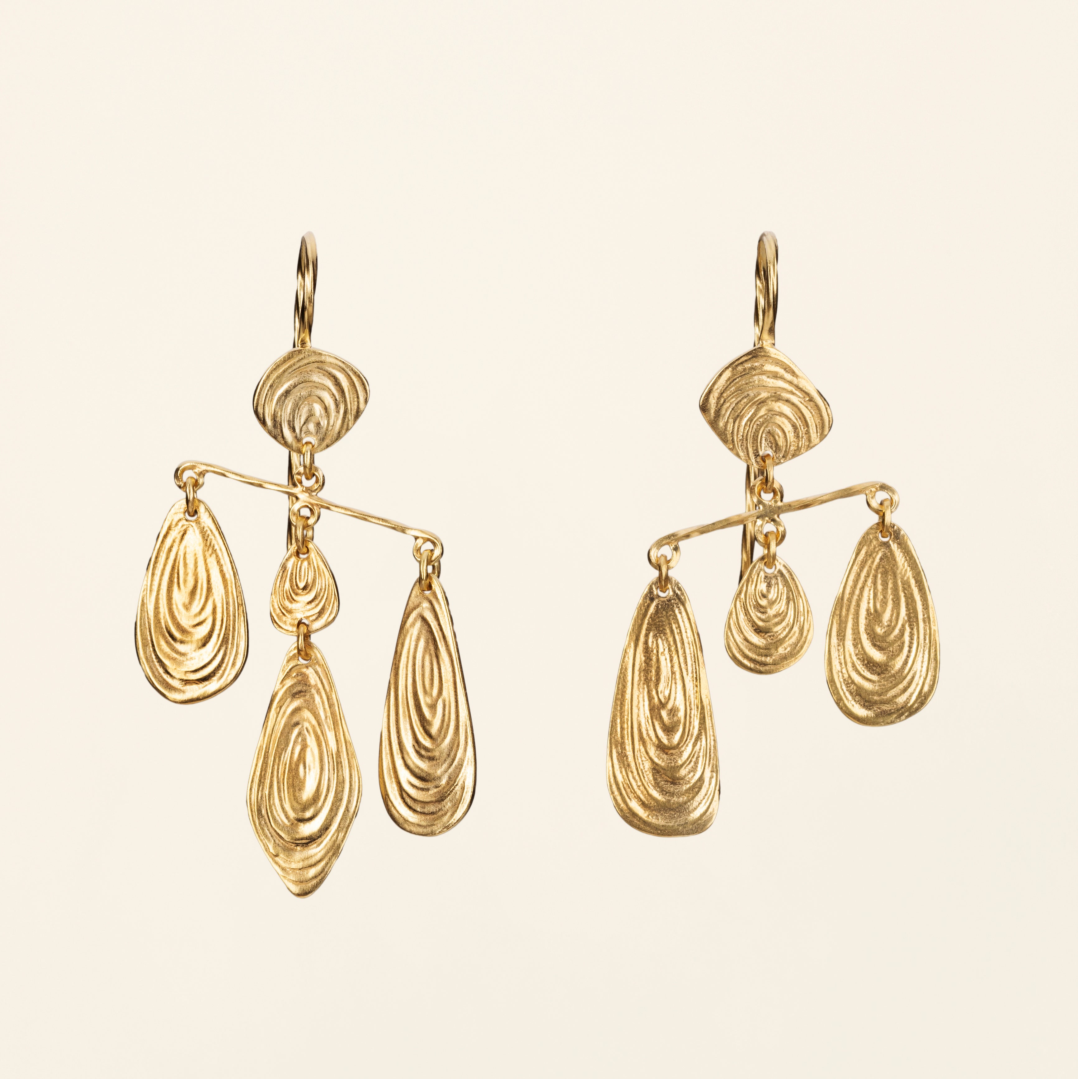 Mulll øreringe small, marlene juhl jørgensen 18K forgyldt sølv