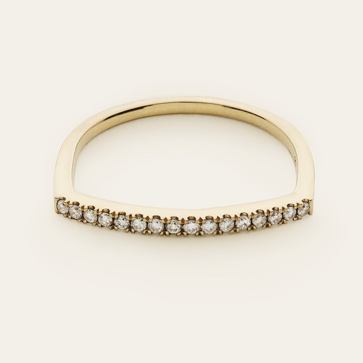 PUNK ALLIANCERING - 18 karat guld med diamanter