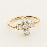 MINI HOOP - 18 karat guld og diamantkryds