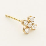 ØRESTIK MED DIAMANTKRYDS - 18 karat guld