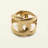 TALL 4 TUNE RING - mat forgyldt sølv