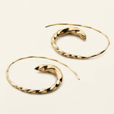 STORE FLOW ASYMMETRIC HOOPS - forgyldt sølv