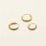 MINI SPIRAL HOOPS - forgyldt sølv