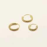 MINI SPIRAL HOOPS - forgyldt sølv