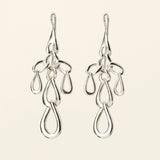 FLOW LINK EARRINGS - silver