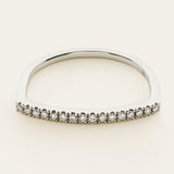 PUNK ALLIANCERING - 18 karat hvidguld med diamanter