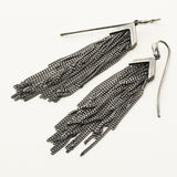 FRINGE EARRINGS - silver