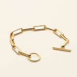 BARBARA LINK BRACELET - bright gold-plated silver