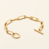 BARBARA LINK BRACELET- matte gold-plated silver