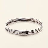 MULLL- click bracelet in shiny polished oxidized silver