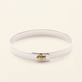 FISK- click bracelet in polished silver with 18k gold clasp