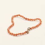 CORAL BRACELET- 18k gold clasp