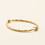 FLOW HOOK BRACELET SMALL - matt gold-plated silver