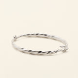 FLOW HOOK BRACELET LARGE - silver