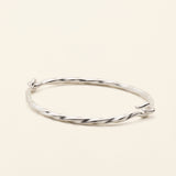 FLOW HOOK BRACELET SMALL - silver