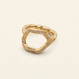 O-RING WITH DIAMONDS LARGE - 18K gold