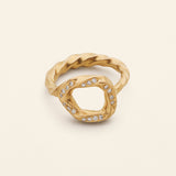 O-RING WITH DIAMONDS SMALL - 18k gold