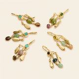 JODHPUR- single earring in 18K gold-plated silver