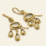 Earring with Light Stone Gold Plated