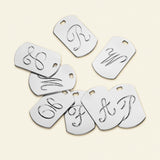 Dog Tag Silver w. Letters
