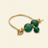 BLOOM EARRING-18K forgyldt sølv m. Aventurin