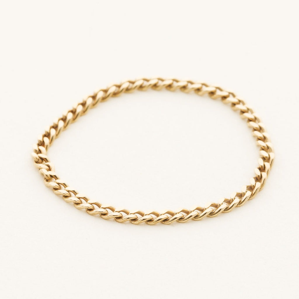 MINI CHAIN RING - 18 karat gold
