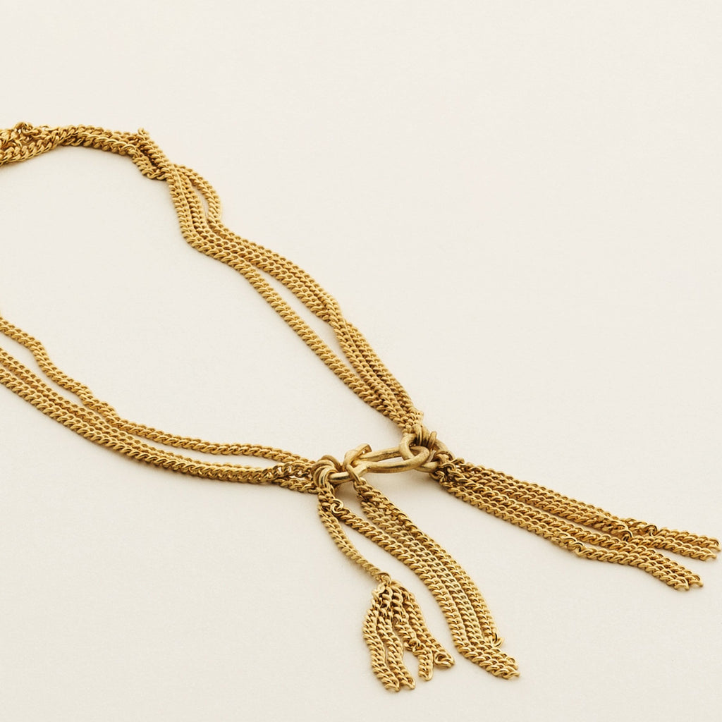 IN CHAIN ANKLE BRACELET - gold plated silver