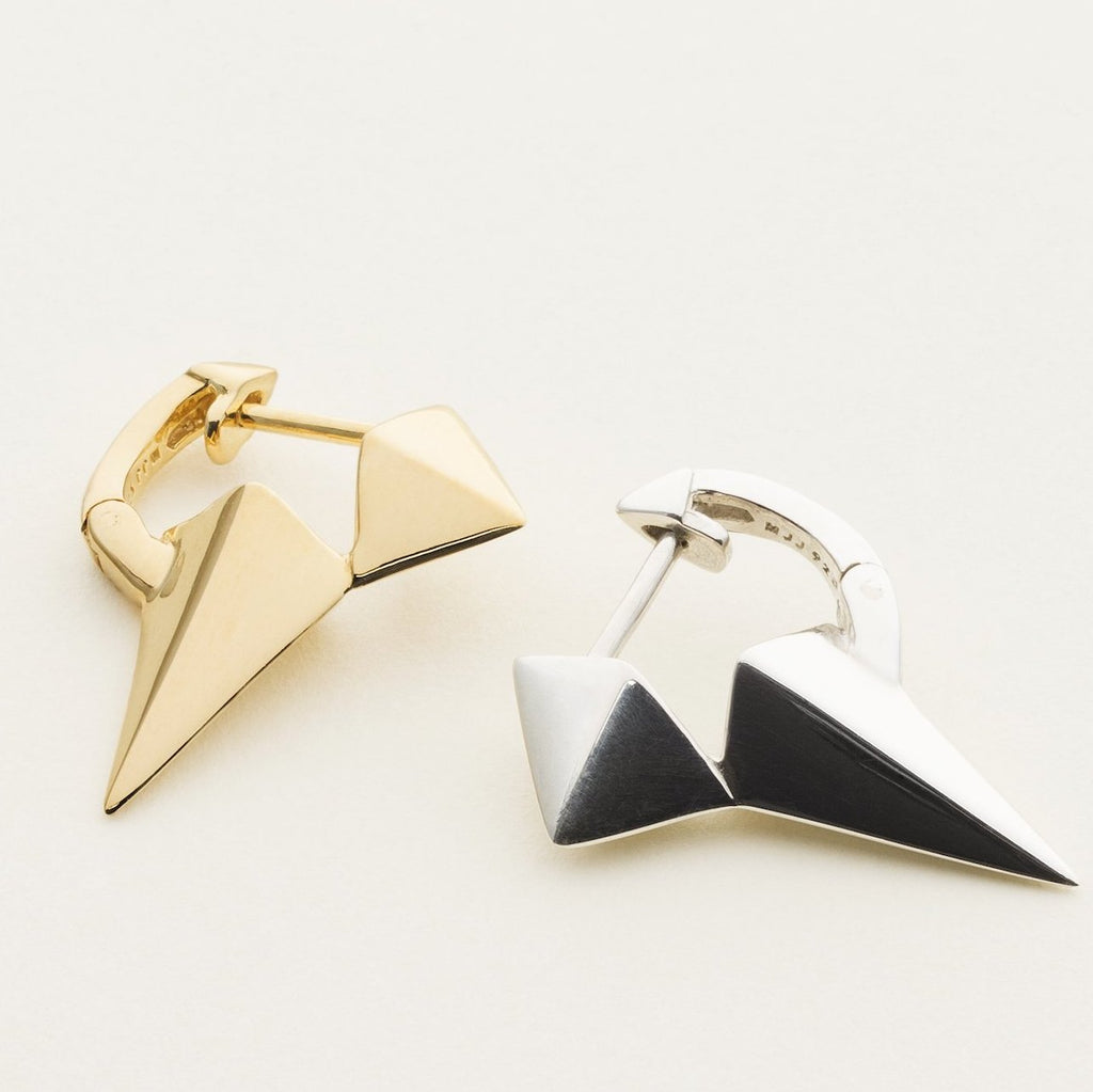 LONG STUD EARRING - gold plated silver