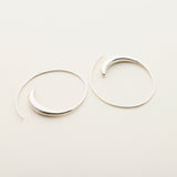 STORE ASYMMETRISKE HOOPS - sølv