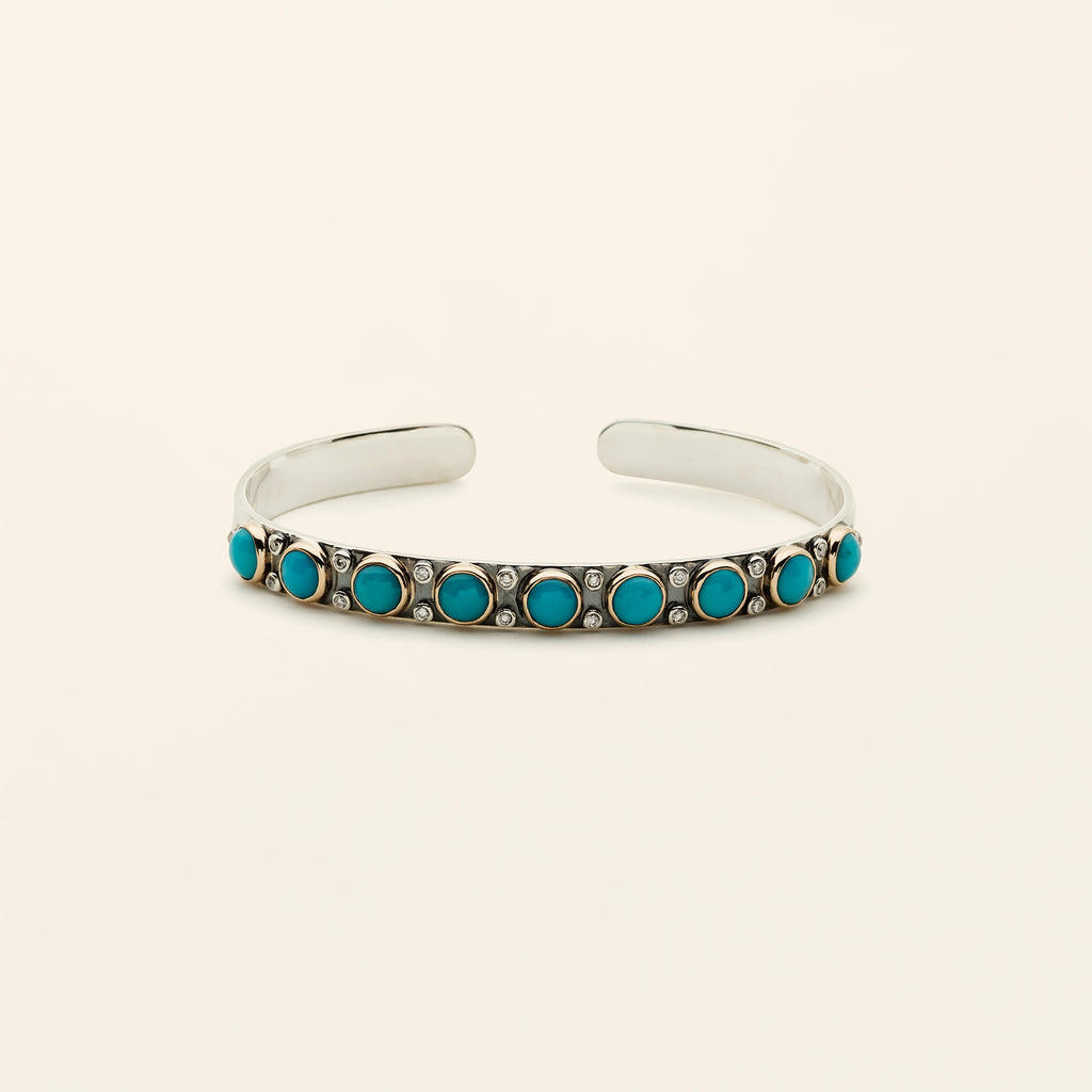 TURQUOISE CUFF - silver