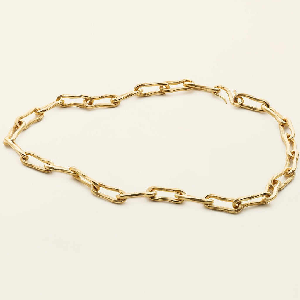 FLOW LARGE NECKLACE - gold plated silver