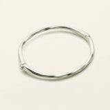 FLOW BANGLE - matt silver
