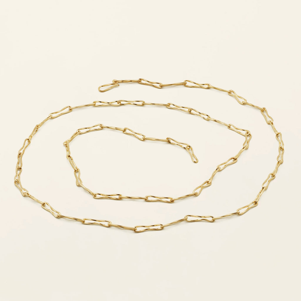 FLOW THIN NECKLACE - gold plated silver