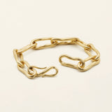 FLOW LARGE BRACELET - gold-plated silver