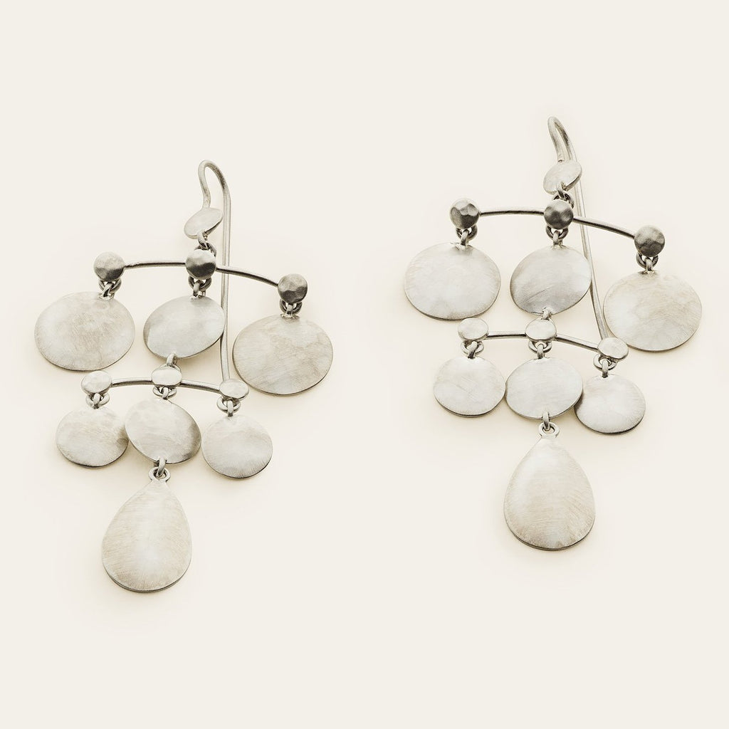 DISC EARRINGS - silver