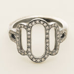 LINGERIE RING MED DIAMANTER - sølv