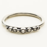TIARA RING - sølv med diamanter