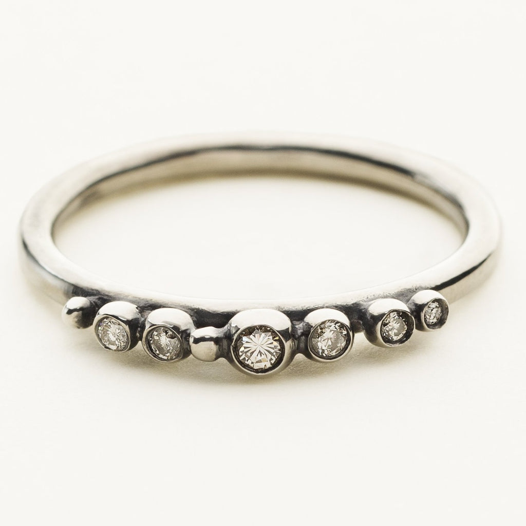 TIARA RING - silver with diamonds