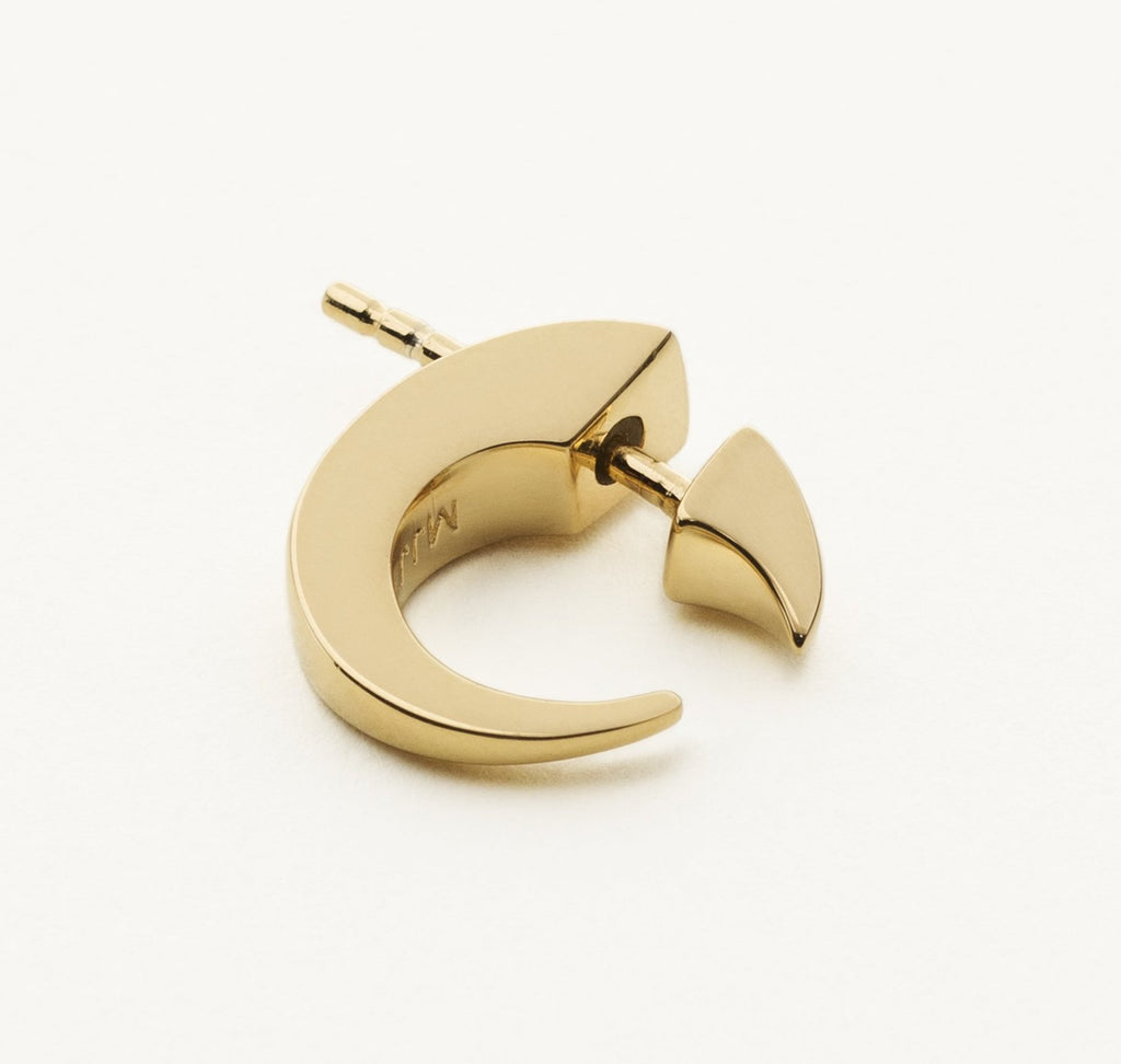 SMALL CLAW EARRING - gold plated silver